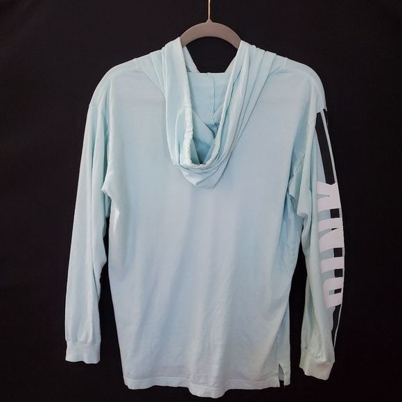Victoria Secret PINK Blue Pullover Hoodie Top Size Small - Picture 4 of 7